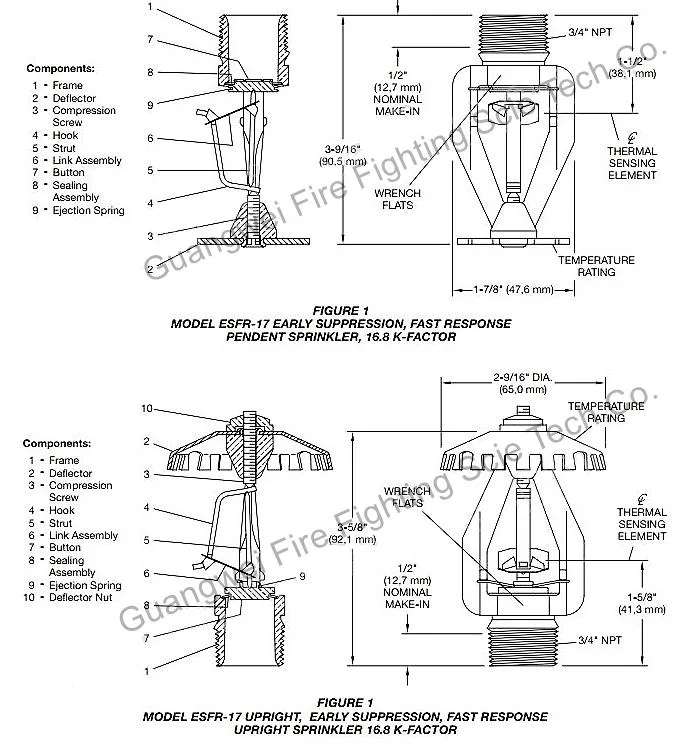 Esfr Storage K-16.8 Fire Pendent Sprinkler